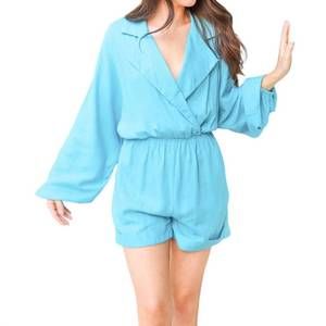 NEW STRUT & BOLT living' for comfort romper in hawaiian blue